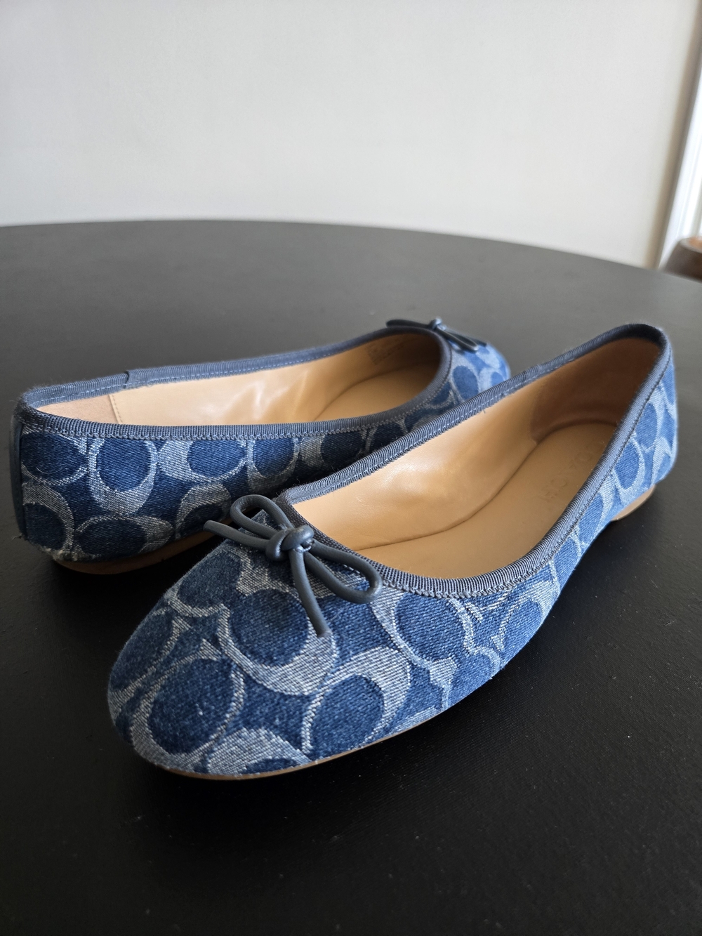 ​Coach Abigail Flat in Signature Denim Size 6.5